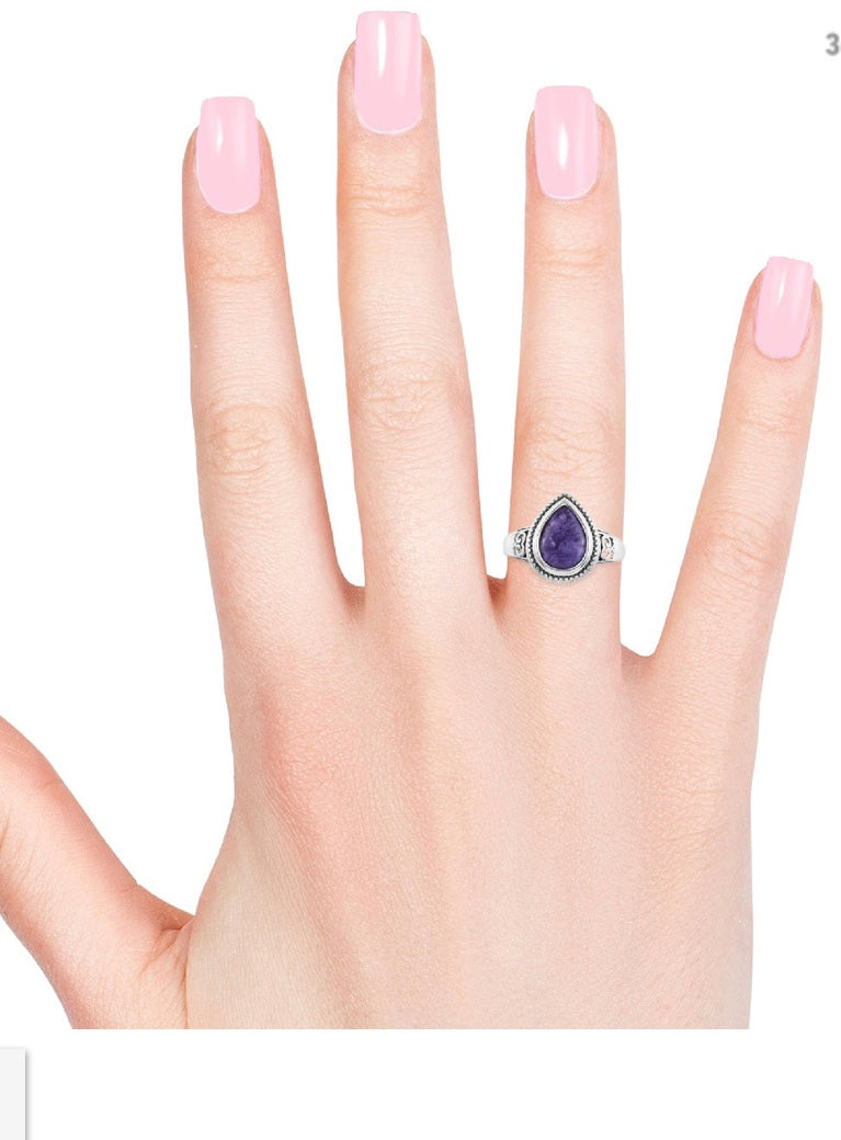 Artisan Crafted Siberian Charoite Ring
