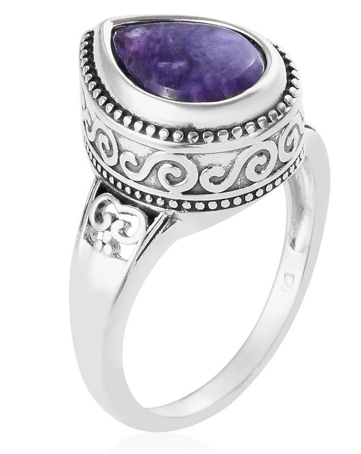 Artisan Crafted Siberian Charoite Ring