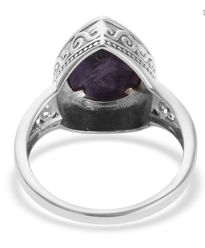 Artisan Crafted Siberian Charoite Ring