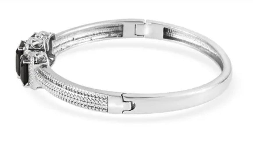 Thai Black Spinel Bangle Bracelet