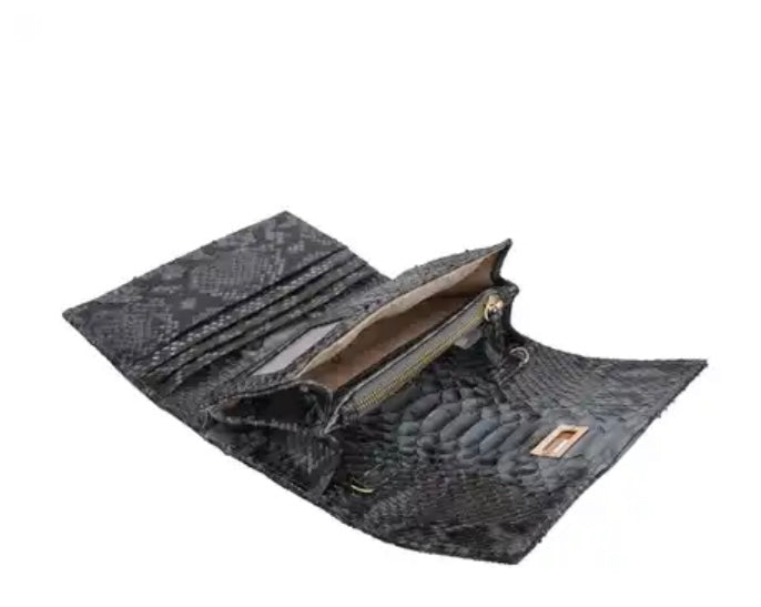 Grand Pelle Genuine Python Crossbody Wallet Handbag