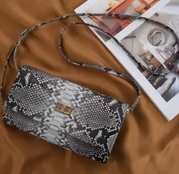 Grand Pelle Genuine Python Crossbody Wallet Handbag