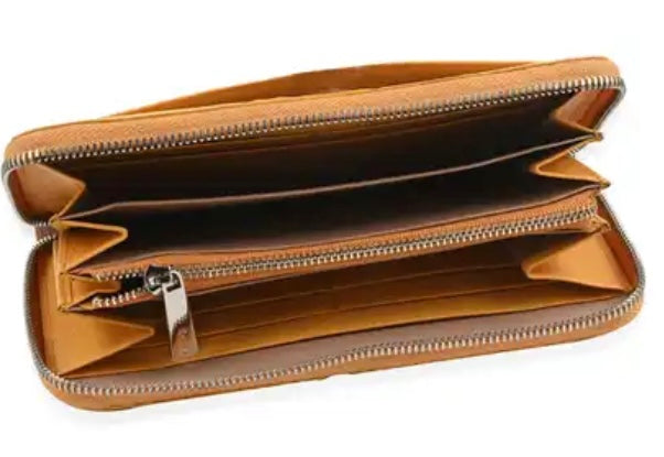 River Brand Genuine Crocodile Leather Yellow Wallet