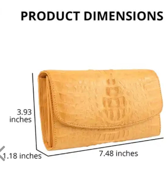 River Brand Genuine Crocodile Leather Wallet / Clutch Bag