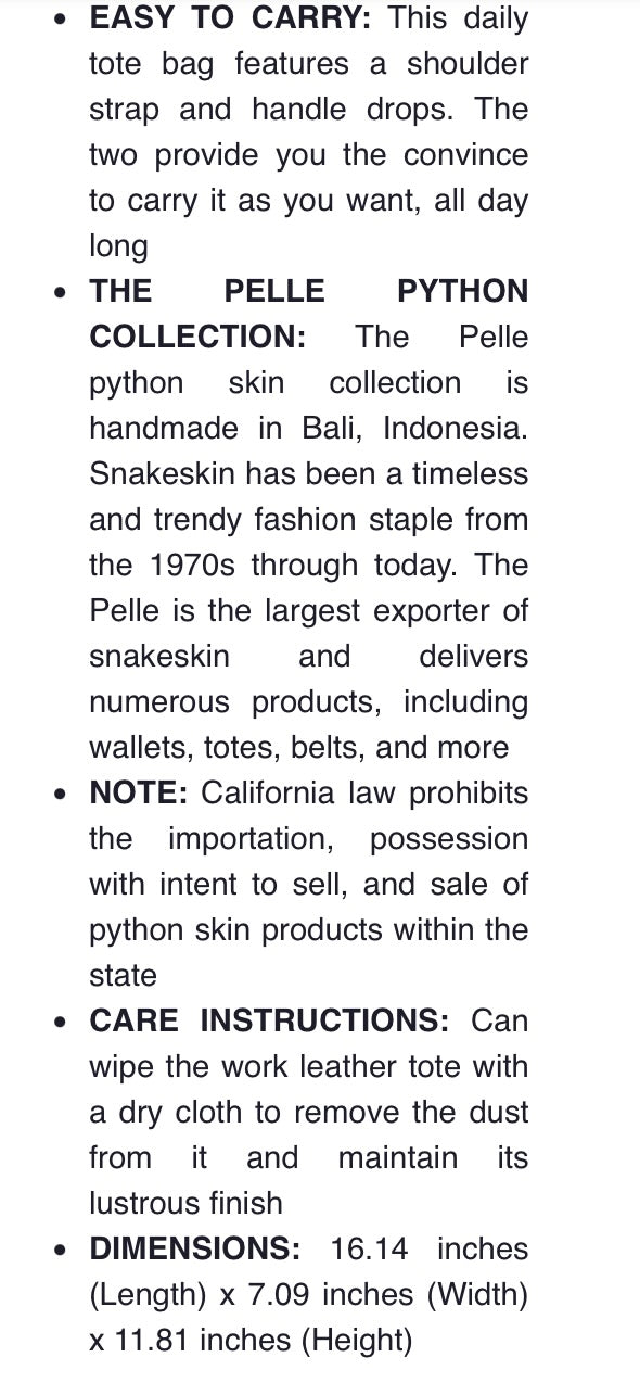 Grand Pelle Collection Genuine Python Large Turquoise Handbag
