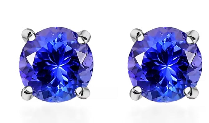 AAA Premium Tanzanite Stud Earrings
