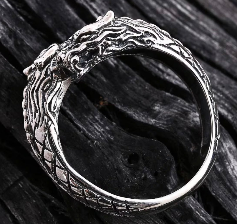 Artisan Crafted Dragon Head By-Pass Ring