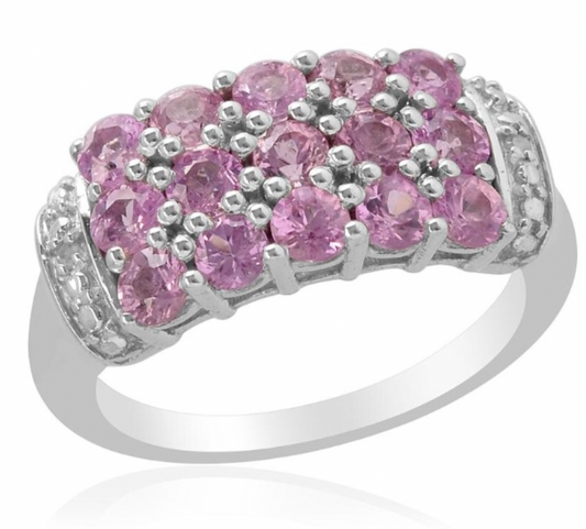 Madagascar Pink Sapphire & Diamond Ring