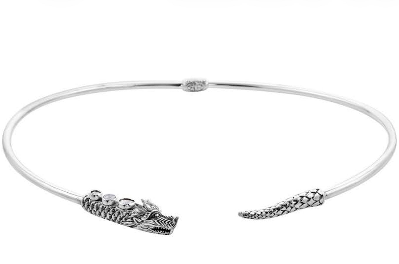 Artisan Crafted Dragon With Polki Diamonds Neck Wire