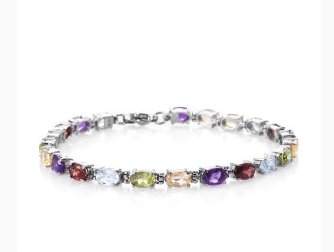 Multi Gemstone Tennis Bracelet