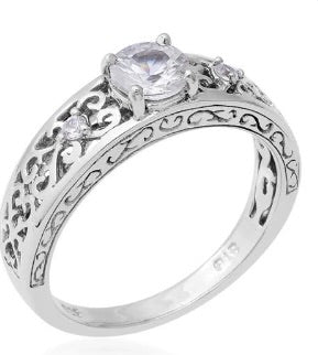 White Zircon Promise / Engagement Ring