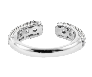 White Zircon Open Design Stackable Ring