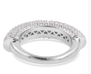 White Zircon Half Band Ring