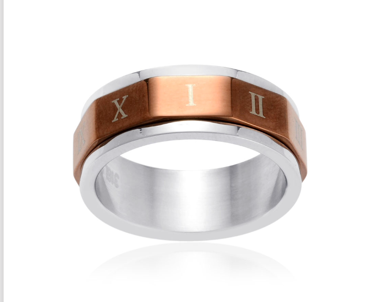 Stainless Steel Ion Plated Spinner Ring
