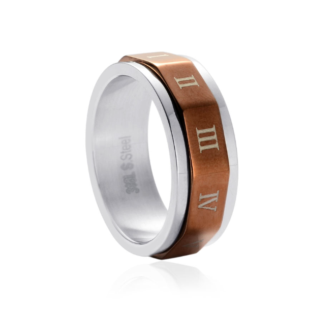Stainless Steel Ion Plated Spinner Ring