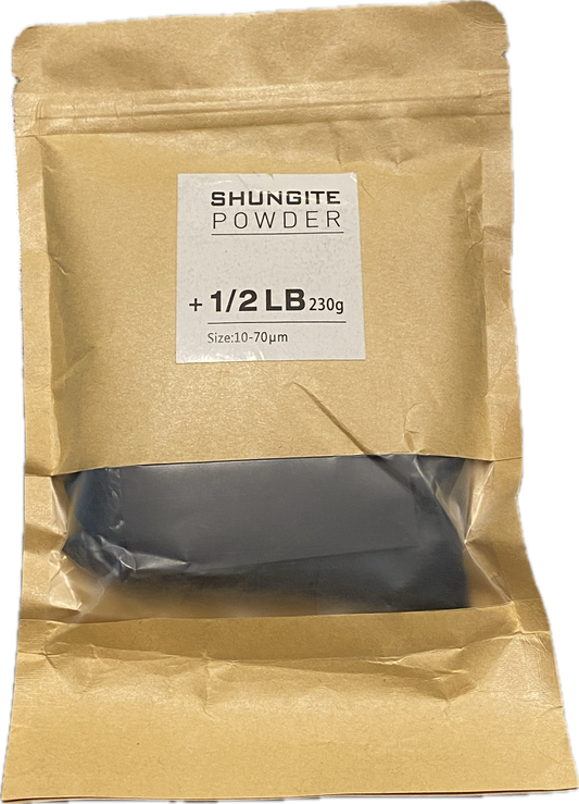 Shungite Powder Additive for Body Lotions, Foot/Hand Creams, & Shower Gel
