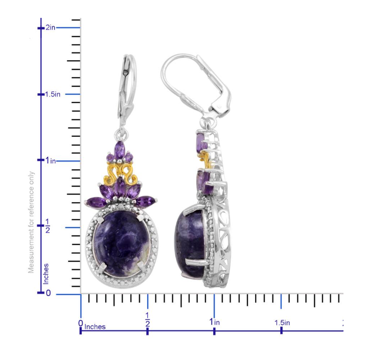 Utah Tiffany Stone & Amethyst Dangle Earrings