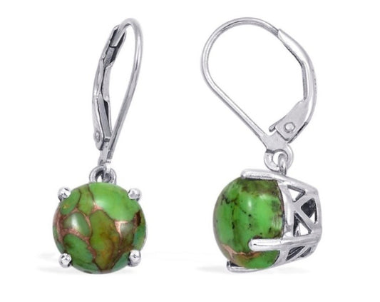 Mojave Green Turquoise Earrings